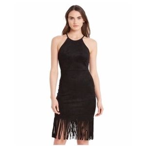 パーティードレス Hamin Fringe Faux Suede Vest Dress Country Mannor Faux Suede Fringe Dress